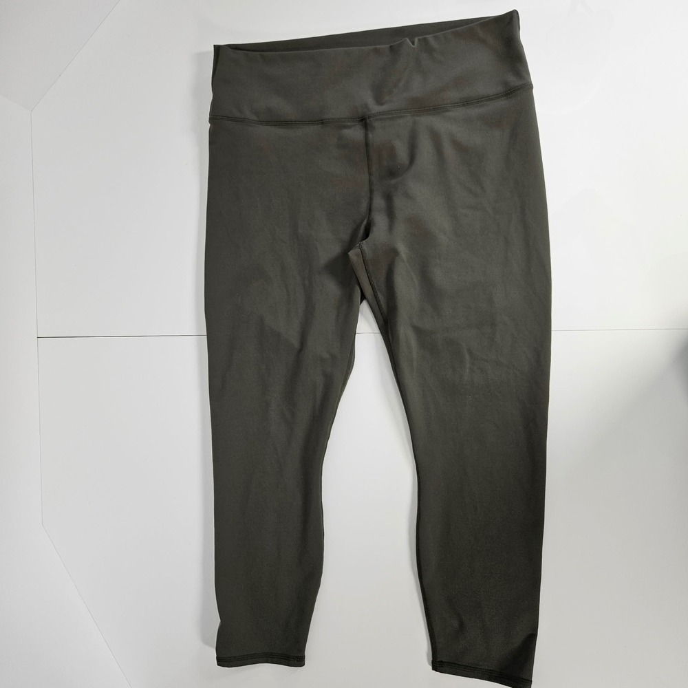 Fabletics PowerHold High Waisted Leggings Olive Green XXL Compression Athletic